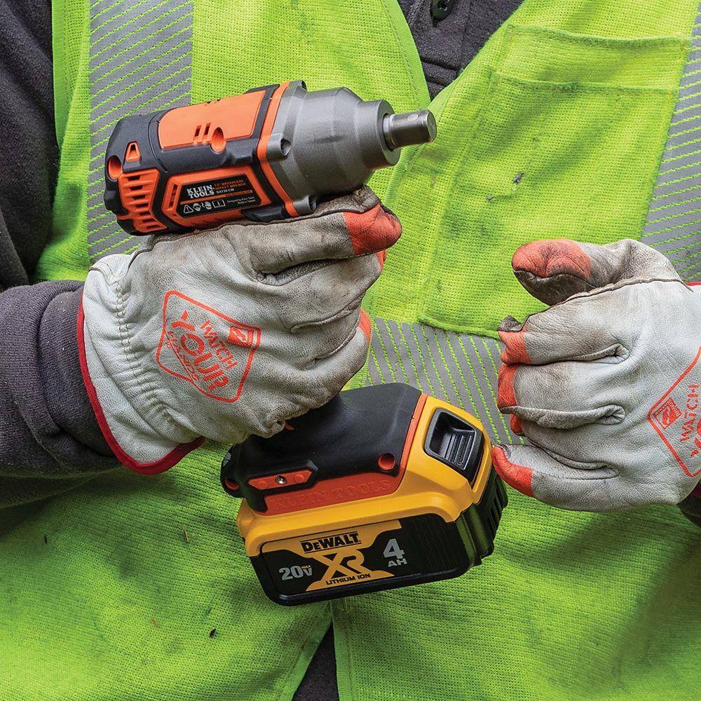 Klein Tools BAT20CW Battery-Operated Compact Impact Wrench, 1/2-Inch Detent Pin I8625