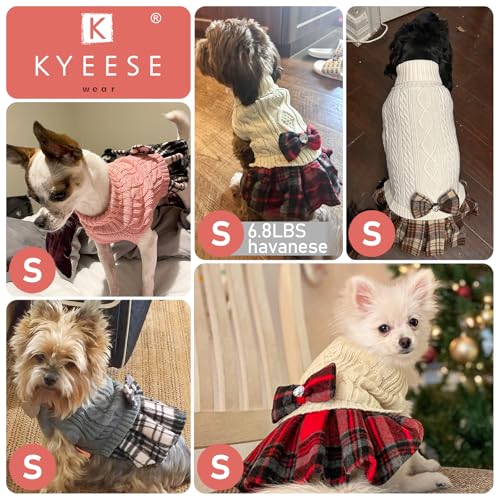 KYEESE Dog Sweater Knitwear with Bowtie for Small Dogs R875009