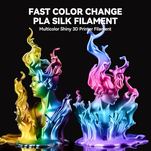 JAYO 3D Printer Filament Bundle, PLA Silk Multicolor 1.75mm, 8 Rolls 2kg G112230