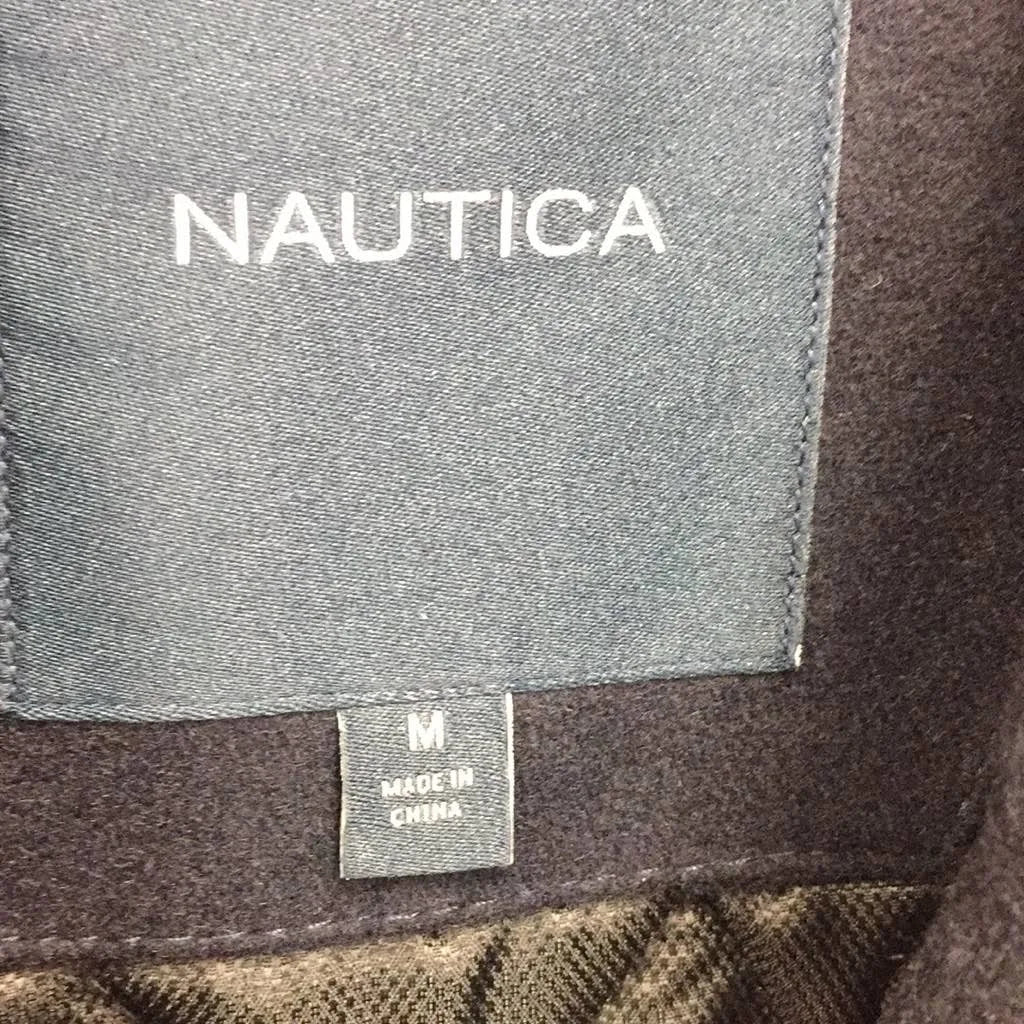 Nautica Men's Wool Blend Double Breast Peacoat, Blue C109