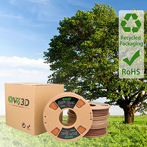 OVV3D Wood PLA Filament Bundle 1.75mm 200g 4 Pack Y521193
