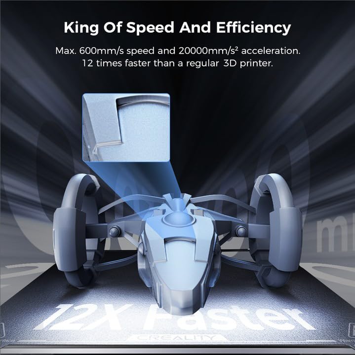 Creality K1C 3D Printer, 600mm/s High-Speed Printing, Carbon Fiber Support B672644