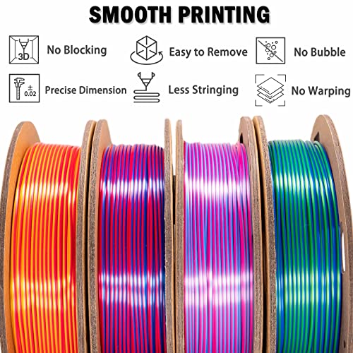 OVV3D Wood PLA Filament Bundle 1.75mm 200g 4 Pack Y521193