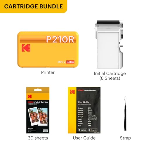 Kodak Mini 2 Retro 4PASS Portable Photo Printer, White L11307