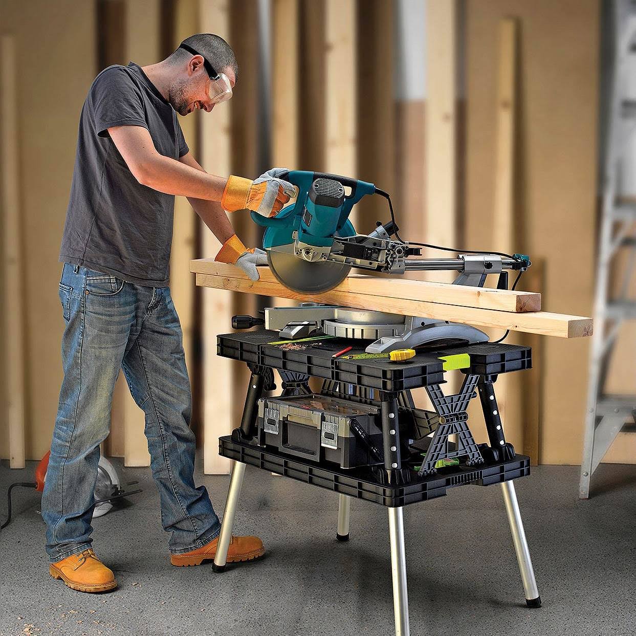 Keter Compact Work Table Portable Folding Garage Workbench I5230