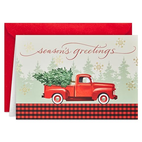 Hallmark Boxed Christmas Cards, Rustic Red Truck (40 Cards with Envelopes) I527113