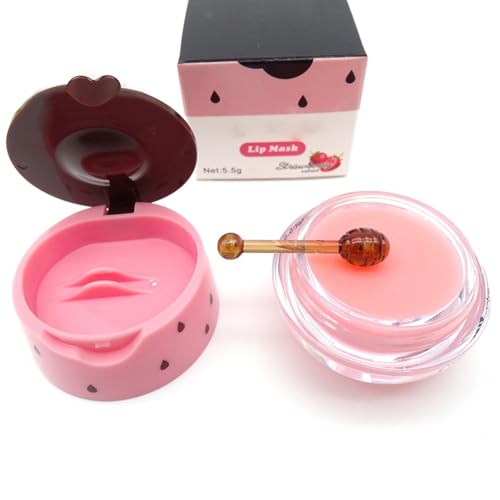 6 PCS Bee Lip Balm Mask Honey Pot, Moisturizing Overnight Lip Care M561365