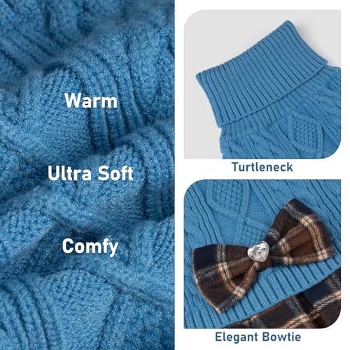 KYEESE Dog Sweater Knitwear with Bowtie for Small Dogs R875009
