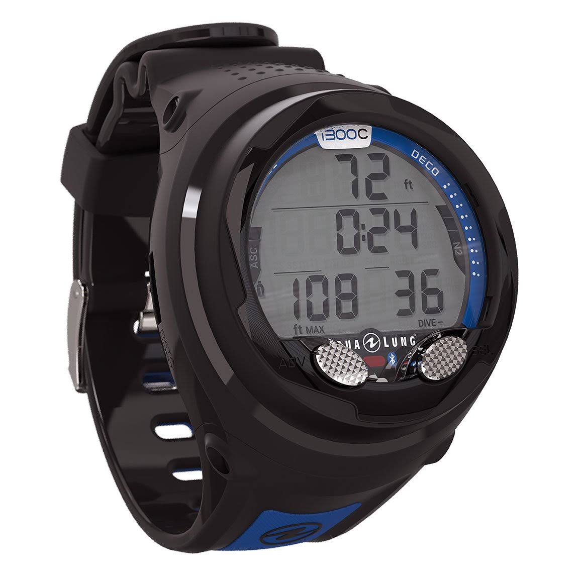 Aqua Lung i300C Dive Wrist Computer, Black/Blue U138487