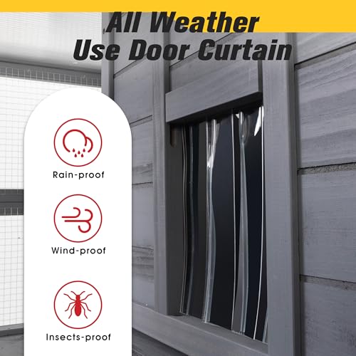 COZIWOW 70 Inches Wooden Catio Outdoor Cat Enclosure with Waterproof Roof I9907