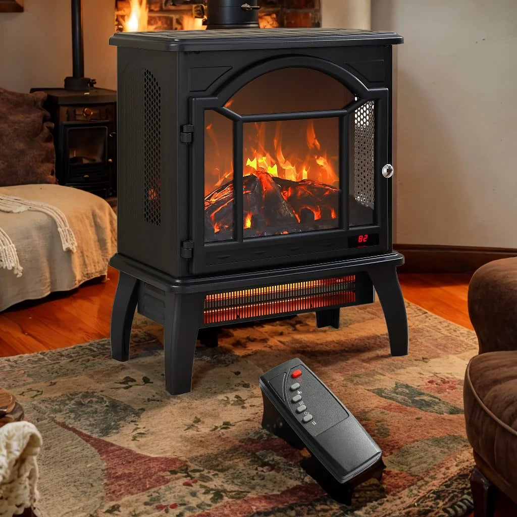 3D Infrared Electric Stove Heater 1500W with Flame Effect P8225