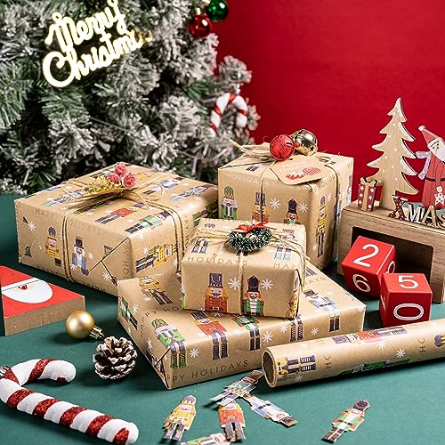 RUSPEPA Christmas Wrapping Paper Jumbo Roll Kraft Paper, Christmas Tree Design, 30 in x 100 ft U53088