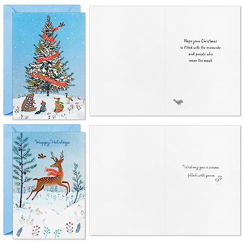 Hallmark Rustic Woodland Boxed Christmas Cards (24 Cards with Envelopes) Y931230