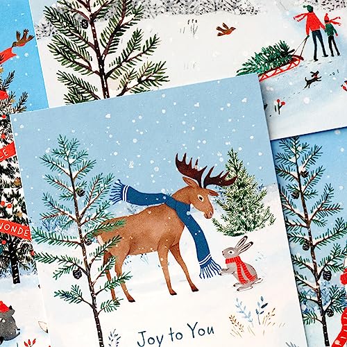 Hallmark Rustic Woodland Boxed Christmas Cards (24 Cards with Envelopes) Y931230