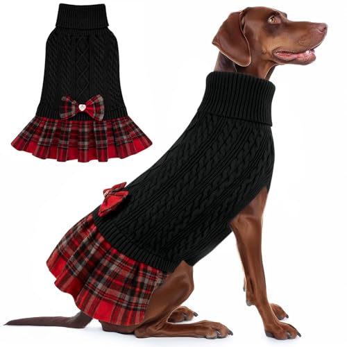 KYEESE Dog Sweater Knitwear with Bowtie for Small Dogs R875009