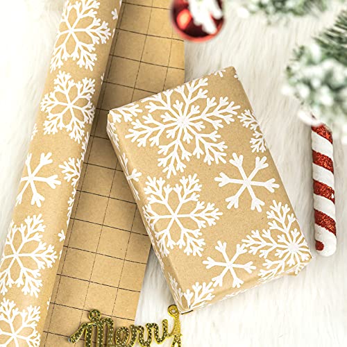 RUSPEPA Christmas Wrapping Paper Jumbo Roll Kraft Paper, Christmas Tree Design, 30 in x 100 ft U53088