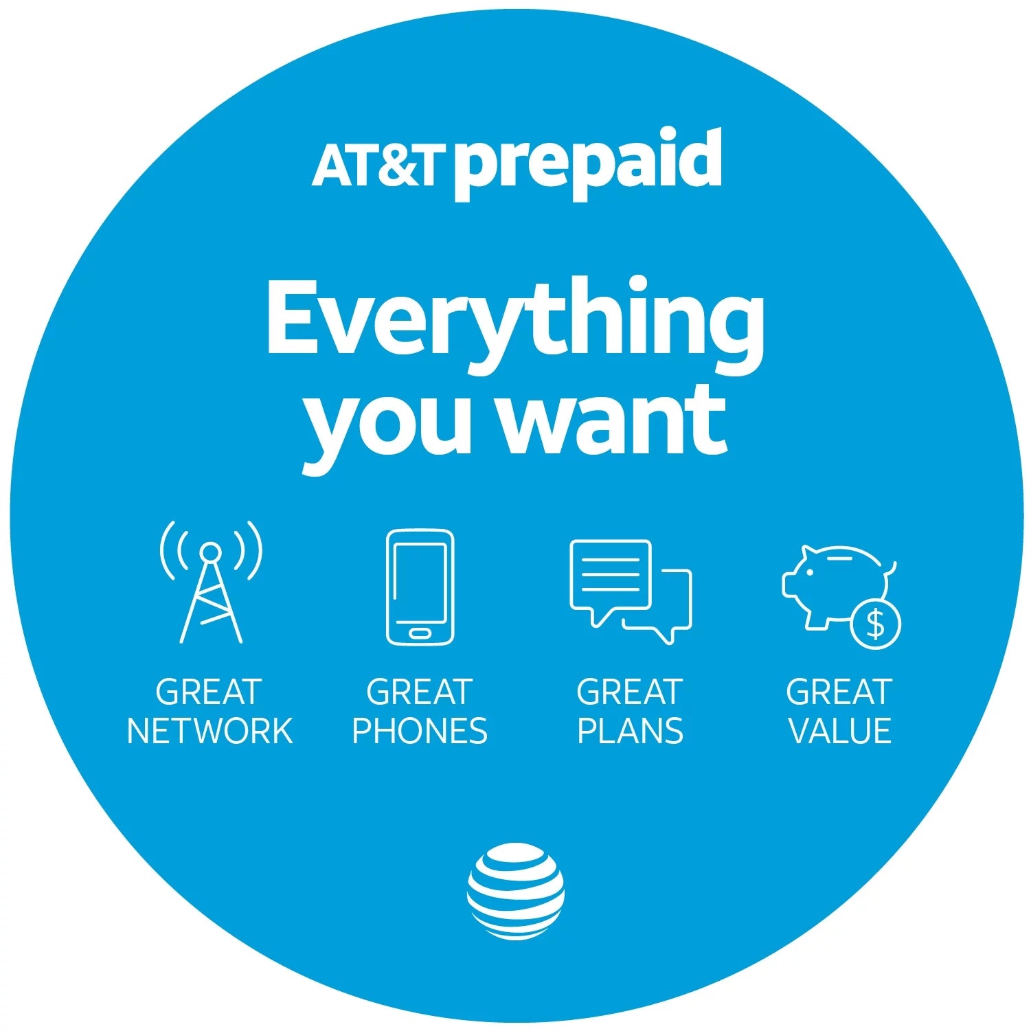 AT&T Calypso 16GB Prepaid Smartphone Chameleon Blue S434
