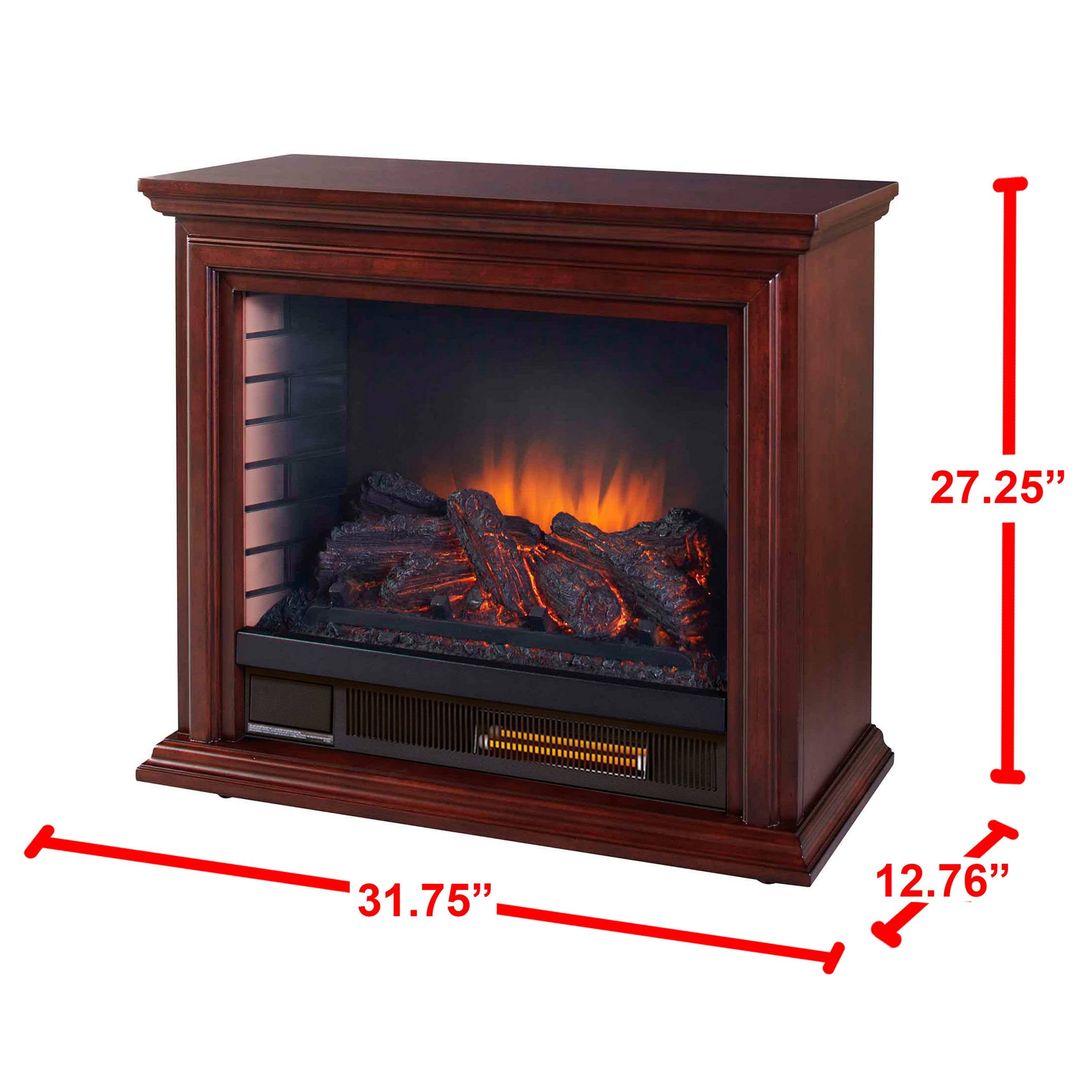 Pleasant Hearth Sheridan Mobile Fireplace - Cherry D770958