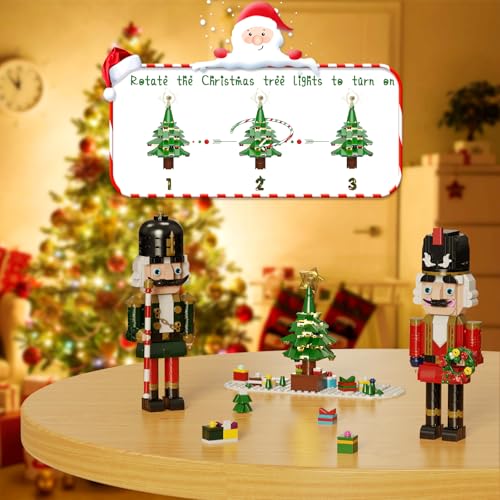Christmas Nutcracker Building Kit with LED Light, 690 Pieces L10182