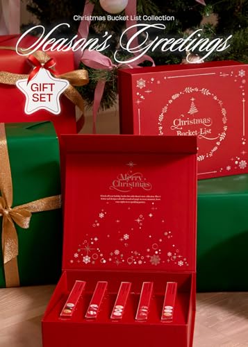 ohora Semi Cured Gel Nail Strips Red Chrome & Joy Christmas Set V6536