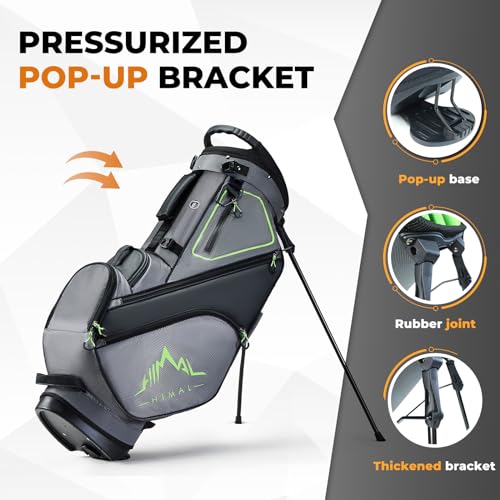 14 Way Dividers Golf Stand Bag Lightweight with Multiple Pockets E912707