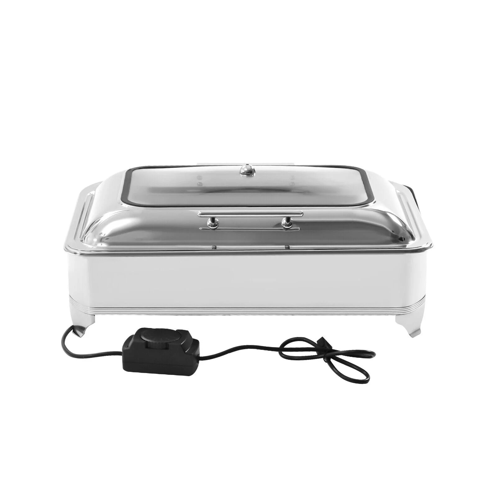 9L Electric Food Warmer with 2 Trays Countertop Buffet Server Y954