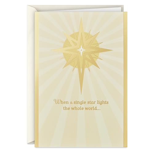 Hallmark Boxed Religious Christmas Cards, Gold Foil Star, 40 Cards with Envelopes Y420453