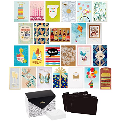 Hallmark Boxed Christmas Card Assortment with Keepsake Box, 48 Cards and Envelopes E229252