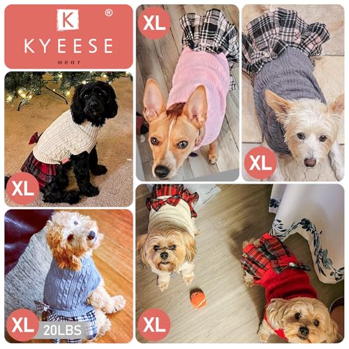 KYEESE Dog Sweater Knitwear with Bowtie for Small Dogs R875009