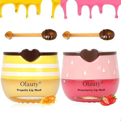 6 PCS Bee Lip Balm Mask Honey Pot, Moisturizing Overnight Lip Care M561365