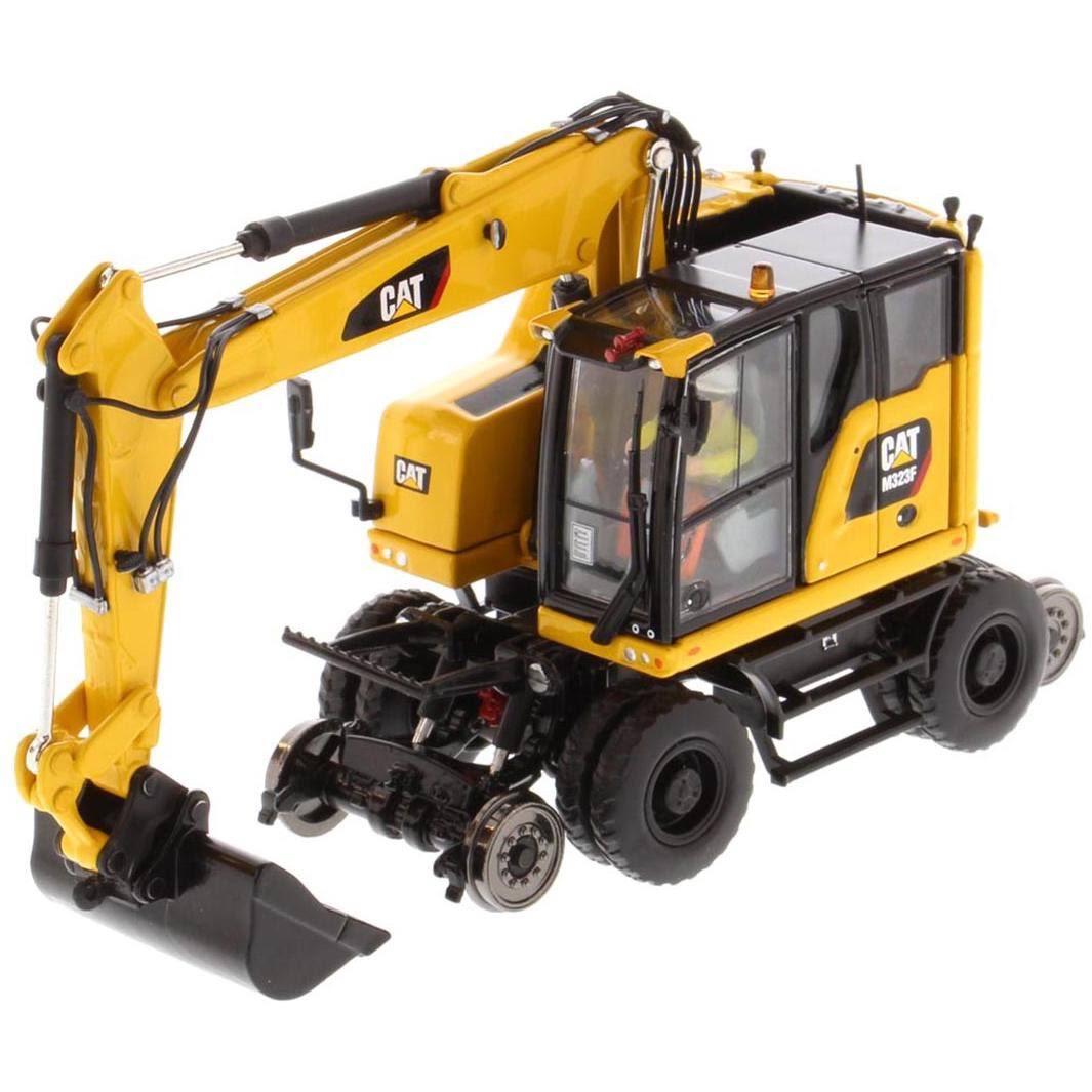 Cat Caterpillar M323F Railroad Wheeled Excavator 1/50 Diecast Masters B12246