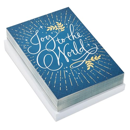 Hallmark Boxed Christmas Cards Joy to the World 40 Cards with Envelopes F938651
