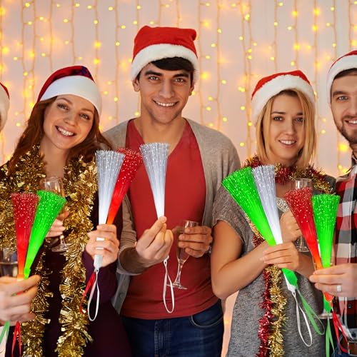 Christmas Fiber Optic Wand Party Favors for Kids, 12 Pack Glow Sticks Toys R421537