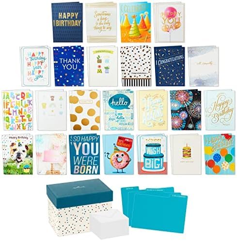 Hallmark Boxed Christmas Card Assortment with Keepsake Box, 48 Cards and Envelopes E229252