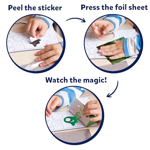Skillmatics Foil Fun Christmas Ornaments, Mess Free Art Craft Kit for Kids Ages 4-9 S207