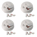 Kidde Firex Hardwired Smoke Detector with Adapters, 9-Volt Battery Backup, and Front Load Battery Door (4-Pack) 21029886 - Megean