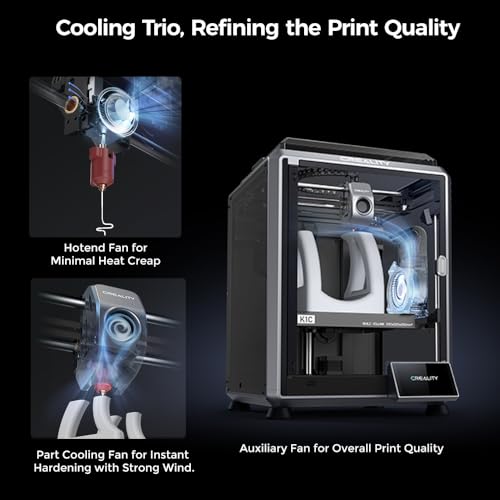 Creality K1C 3D Printer, 600mm/s High-Speed Printing, Carbon Fiber Support B672644
