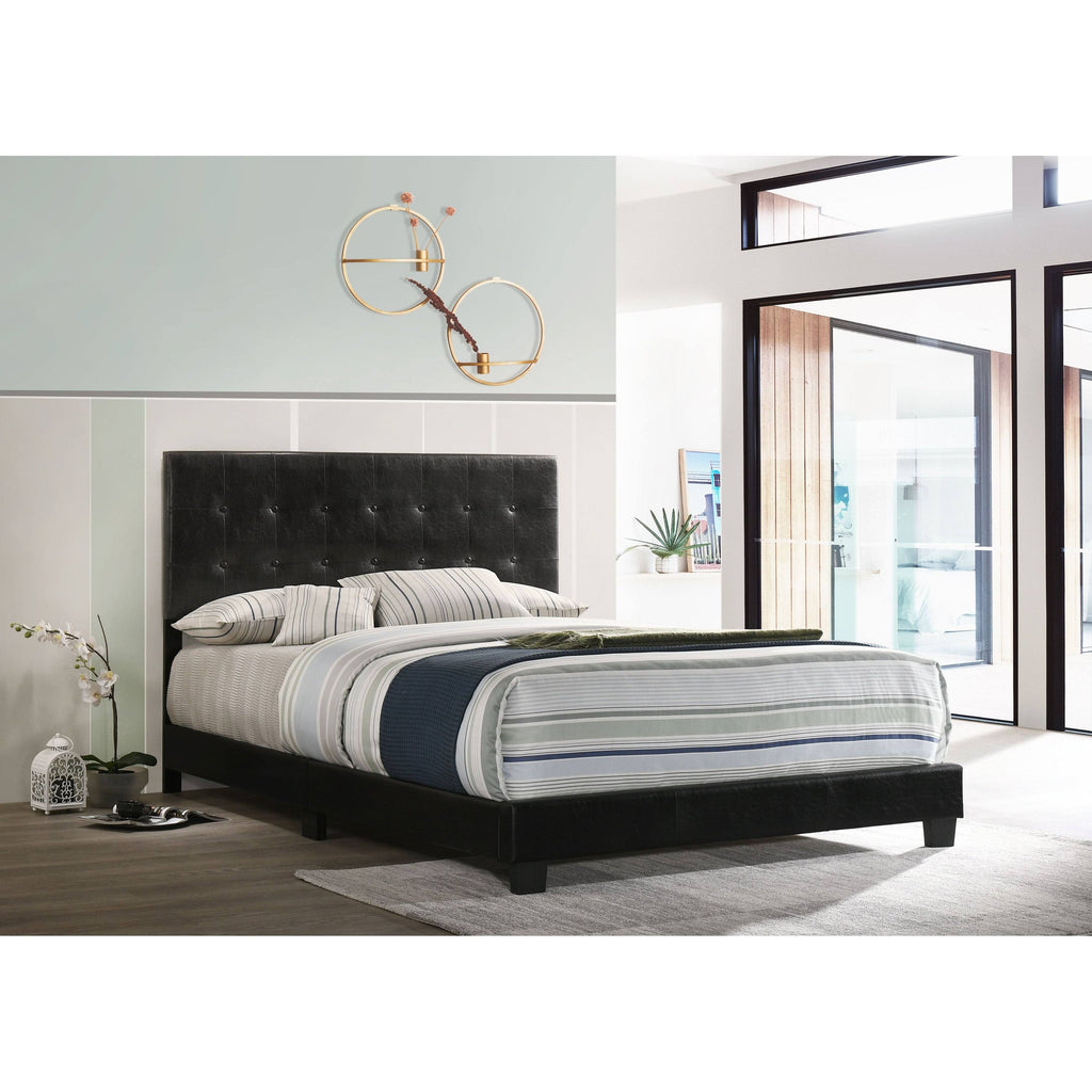 Glory Furniture Caldwell Faux Leather Panel Twin Bed Black G863407