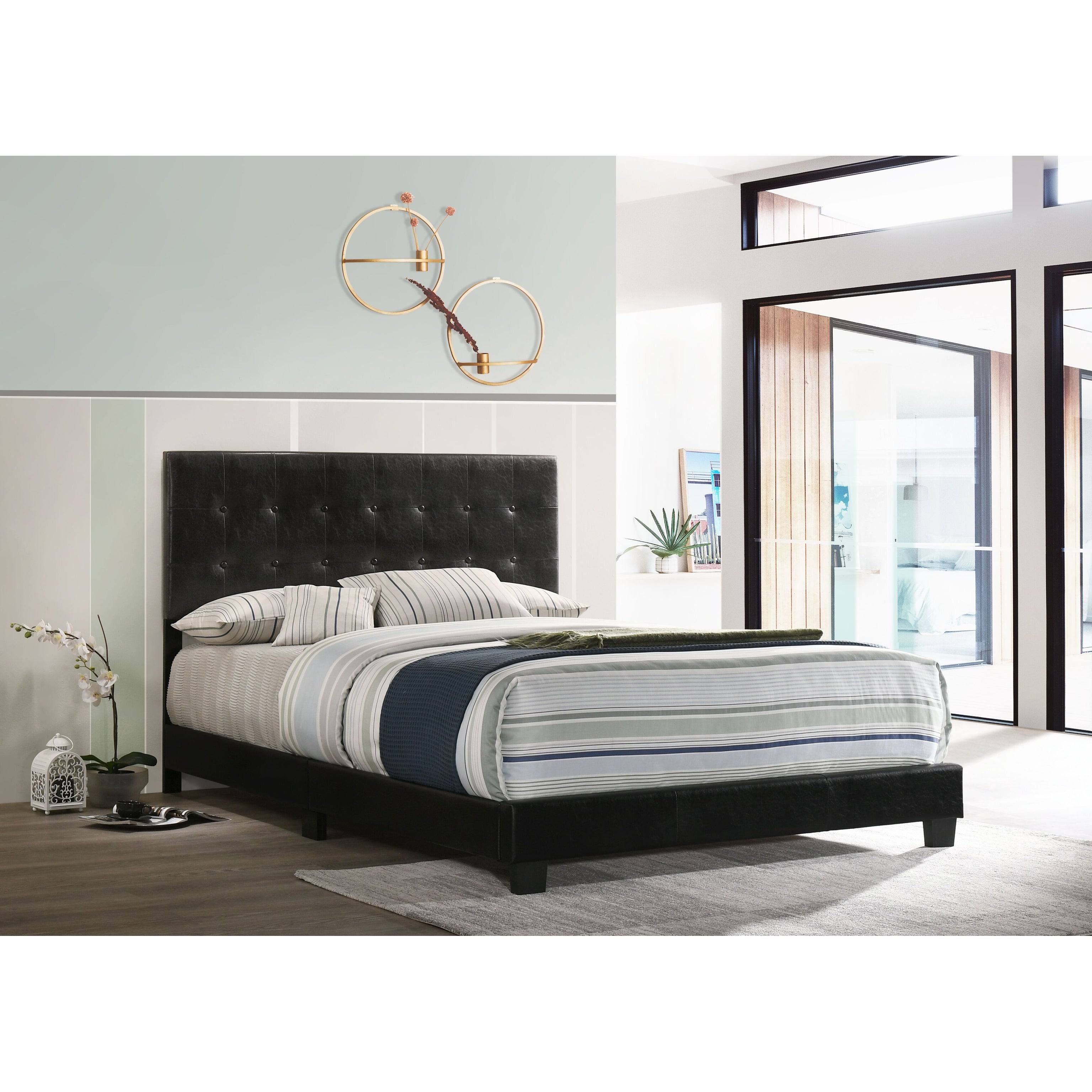 Glory Furniture Caldwell Faux Leather Panel Twin Bed Black G863407