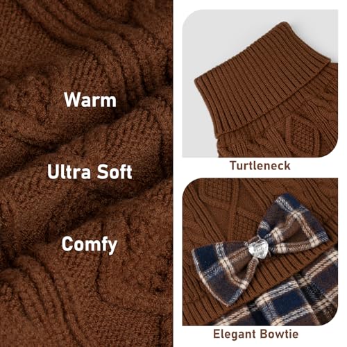 KYEESE Dog Sweater Knitwear with Bowtie for Small Dogs R875009