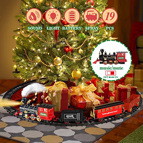 BainGesk Train Set with Steam, Light and Sounds, Electric Toy for Kids K159