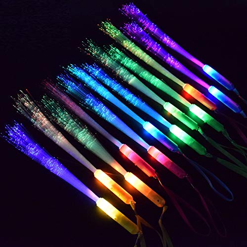 M.best 12pcs Glow Sticks Party Supplies, 3 Modes Flashing LED Light Up Wands Z14207