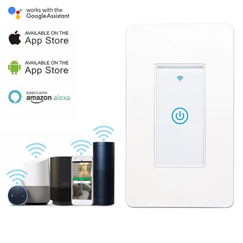 Zigbee Paddle Touch Smart Switch, Alexa and Google Home Compatible, Neutral Wire Required Y846