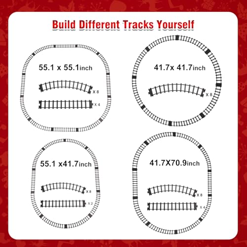 Christmas Train Set with Remote Control, Lights and Sounds for Toddlers Q929460