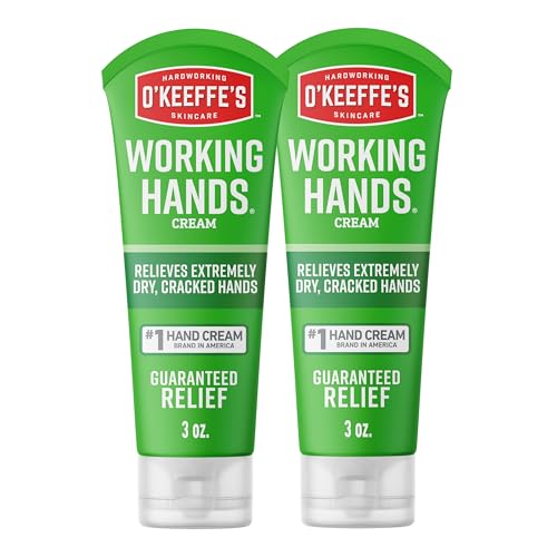O'Keeffe's Working Hands Hand Cream for Extreme Dryness, 3 oz Tube (2 Pack) F841111