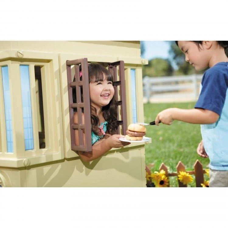 Kids Playhouse Tan Cape Cottage Portable Clubhouse V6059