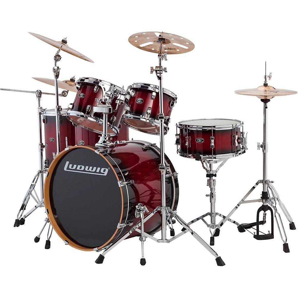 Ludwig Evolution Maple 6-Piece Shell Pack Red Burst D997