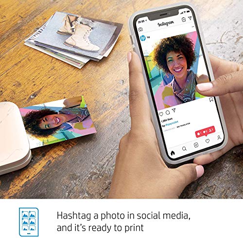 HP Sprocket Portable 2x3 Instant Photo Printer (Luna Pearl) A89391