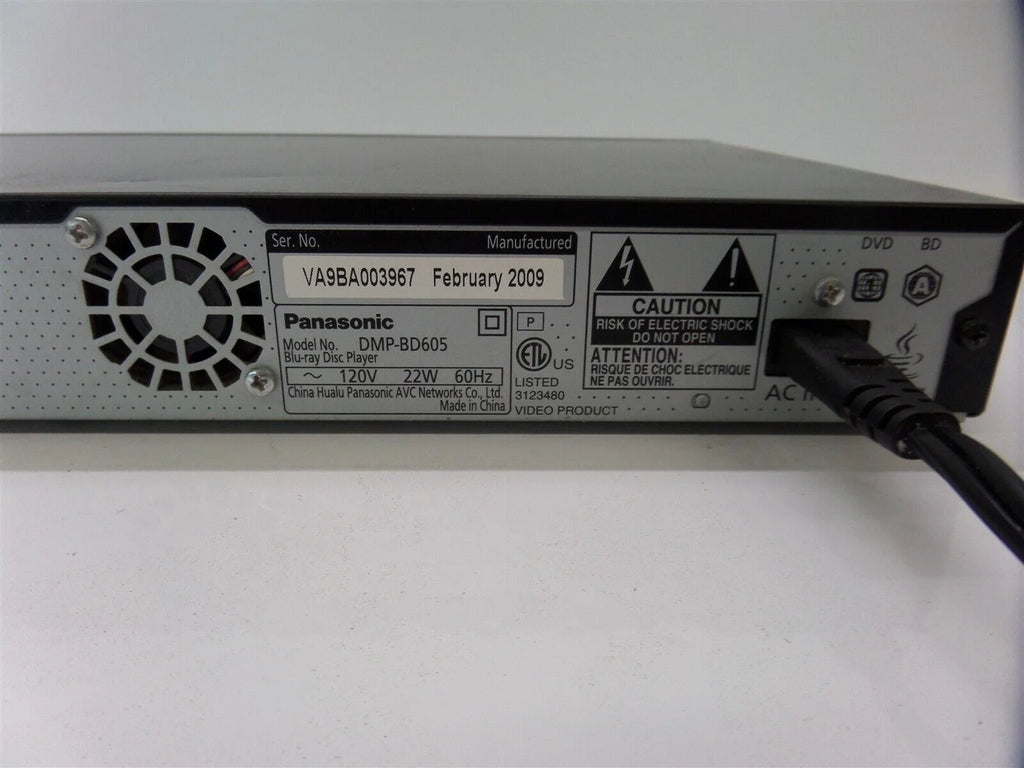 Panasonic DMP-BD605K Blu-ray Disc Player, 1080p F64210