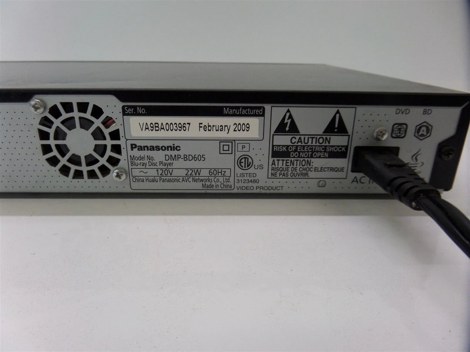 Panasonic DMP-BD605K Blu-ray Disc Player, 1080p F64210